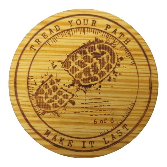 Wooden Coffee Tea Beverage Drink Coasters 5 And 6 Of 8 Round Copenhagen NEW Box - Picture 6 of 8